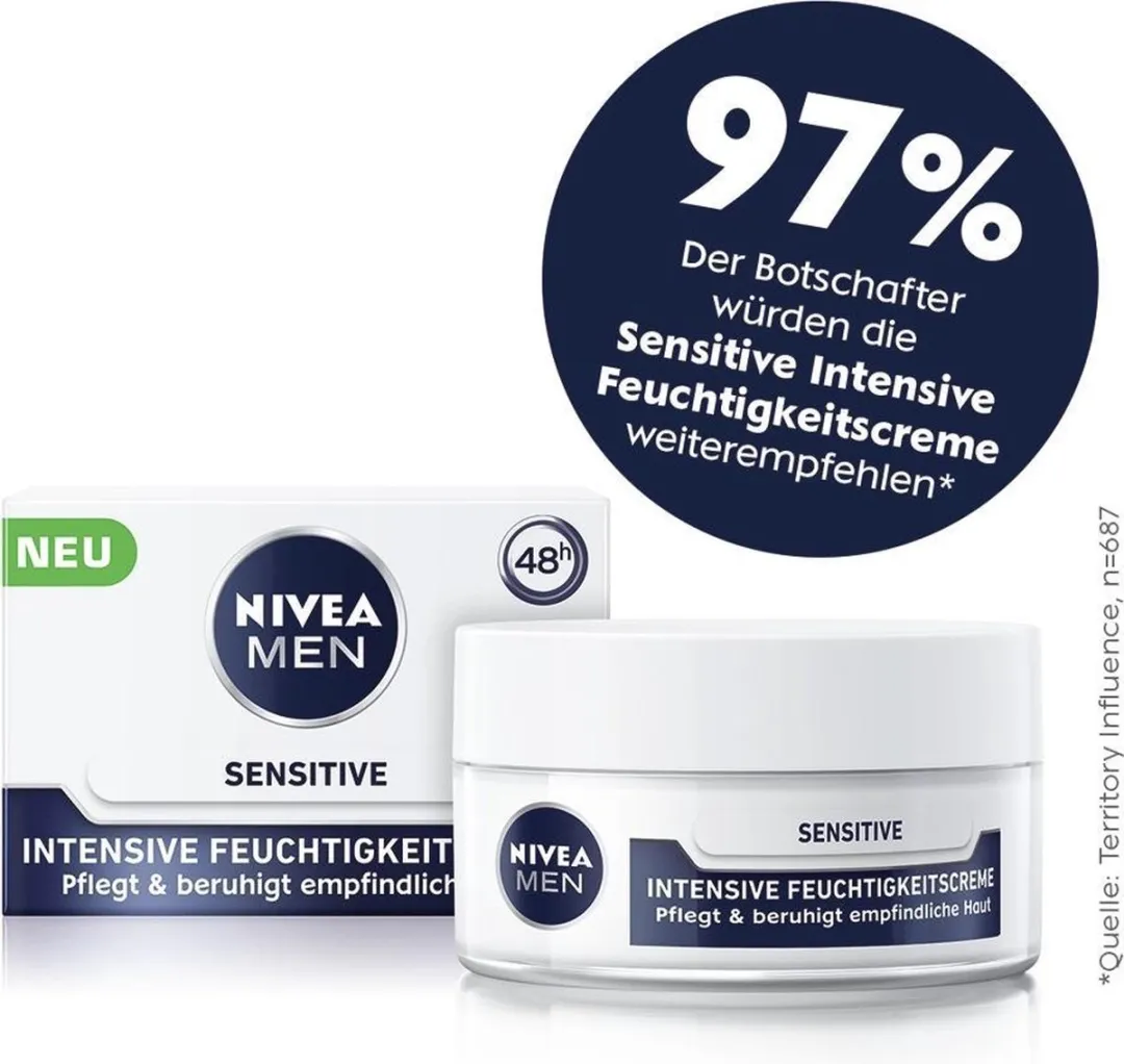 NIVEA Men Sensitive Intensive Gezichtscrème 50ml