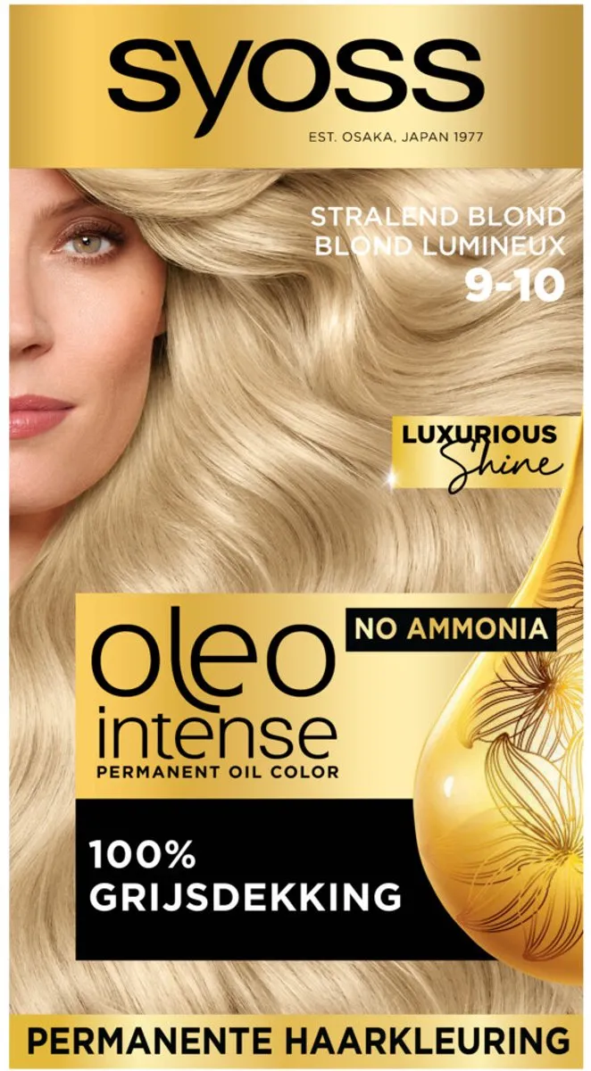 SYOSS Oleo Intense Haarverf 9-10 Stralend Blond - 805ml (7x115ml)