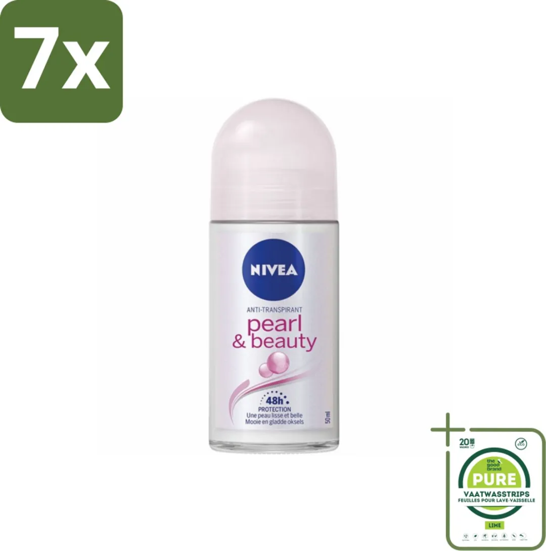 NIVEA Pearl & Beauty Deodorant Roller 350ml - 7 Stuks