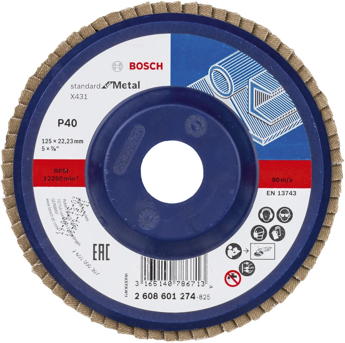 Bosch 125mm Lamelschijf Standard Metal 40 - 1 Stuk