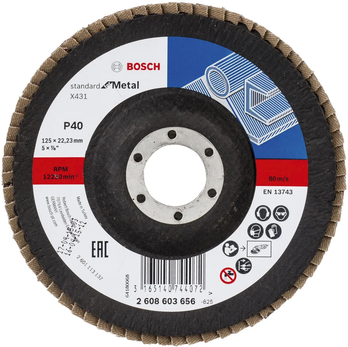 Bosch 125mm Lamelschijf Standard Metal 40