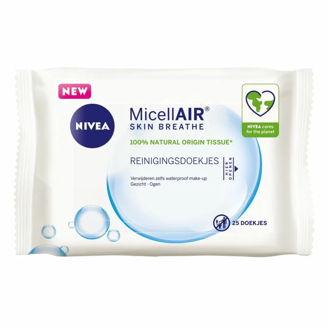NIVEA Micellaire Reinigingsdoekjes 3-in-1 127g - 25 Stuks