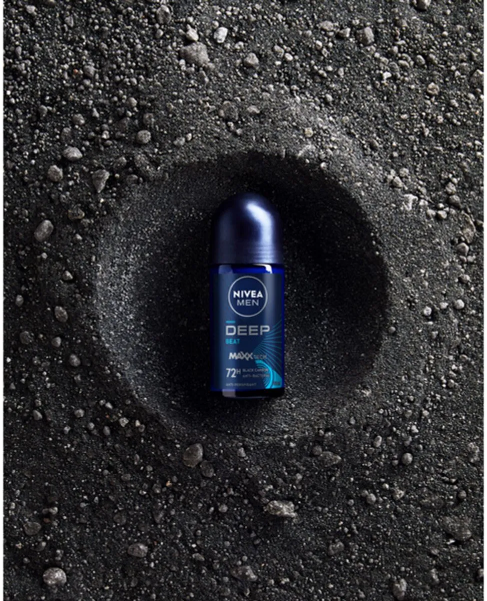 NIVEA Men Deep Beat Anti-Transpirant Roller - 3x50ml