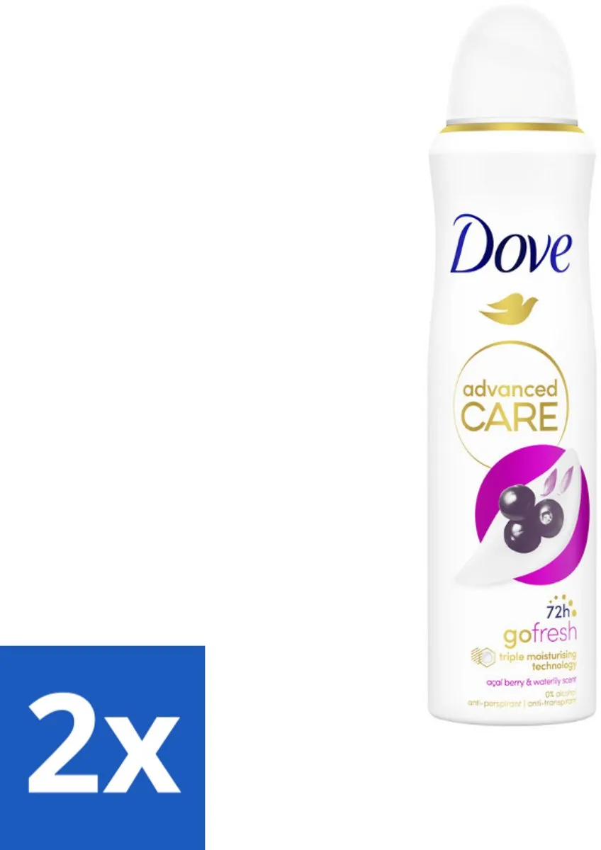 Dove Deodorant Spray Acai Berry & Waterlily 300ml (2x150ml)