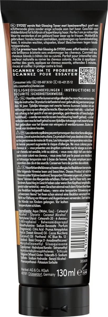 SYOSS Color Glaze Copper Haargloss Toner 130ml