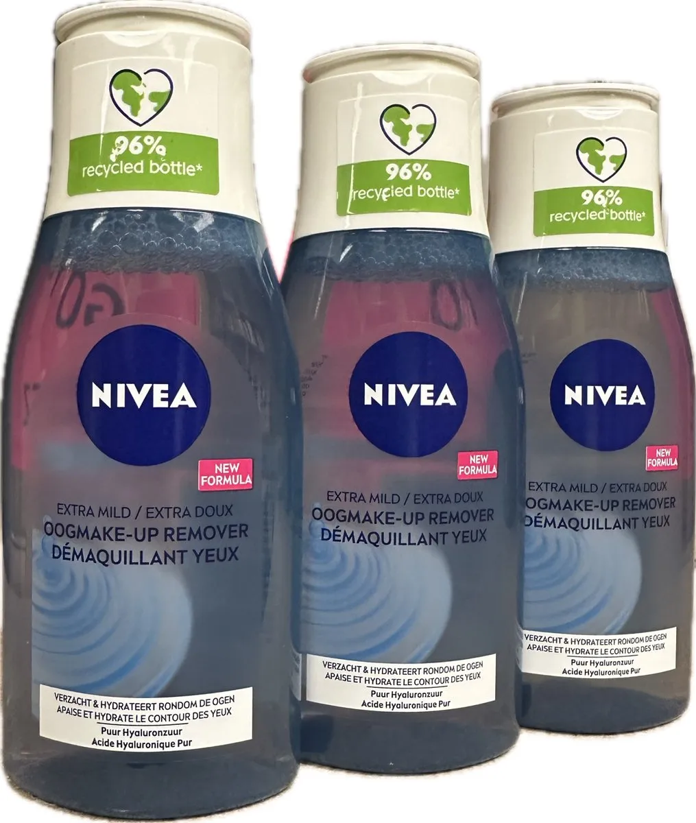 NIVEA Oog Make-up Reinigingslotion 3x125ml