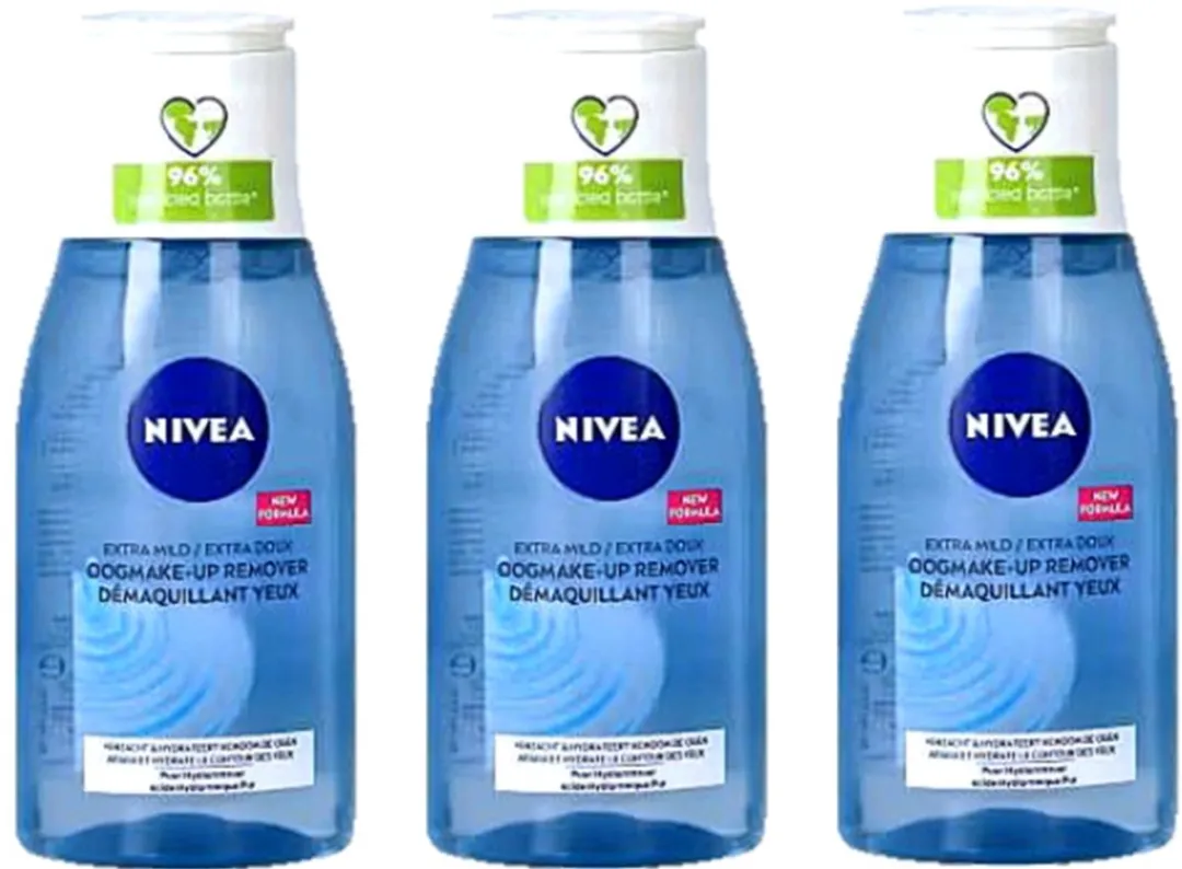 NIVEA Oog Make-up Reinigingslotion 3x125ml