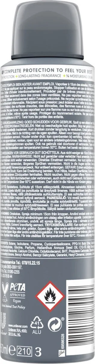 Dove Men+Care Sport Fresh Deodorant Spray - 6x150ml