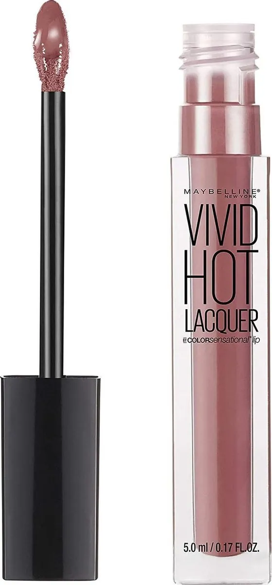 Maybelline Lipstick Vivid Hot Laquer 66 Too Cute - Roze