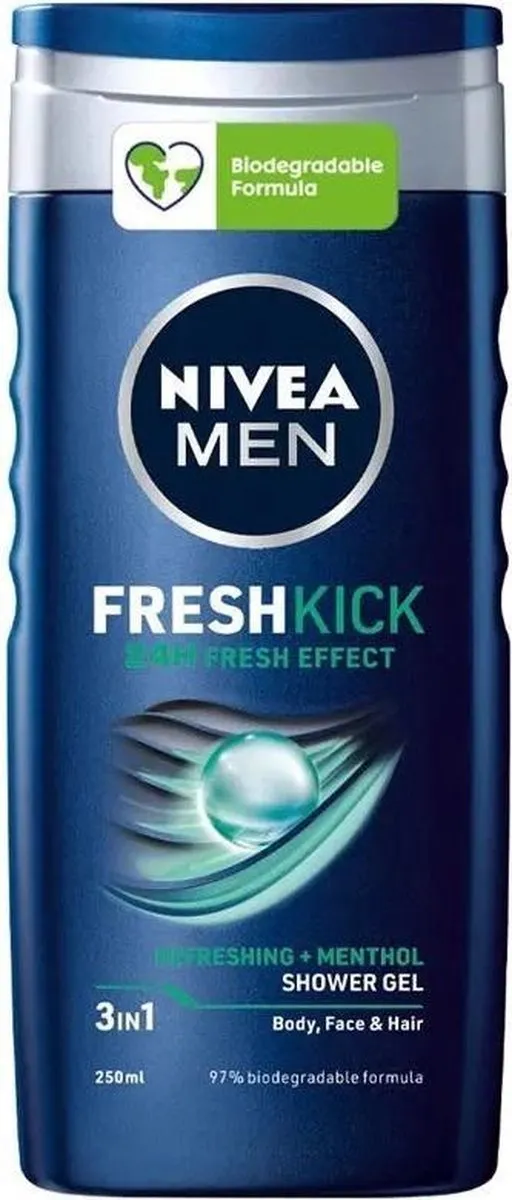 NIVEA Men 3-in-1 Douchegel Fresh Kick - 3x250ml