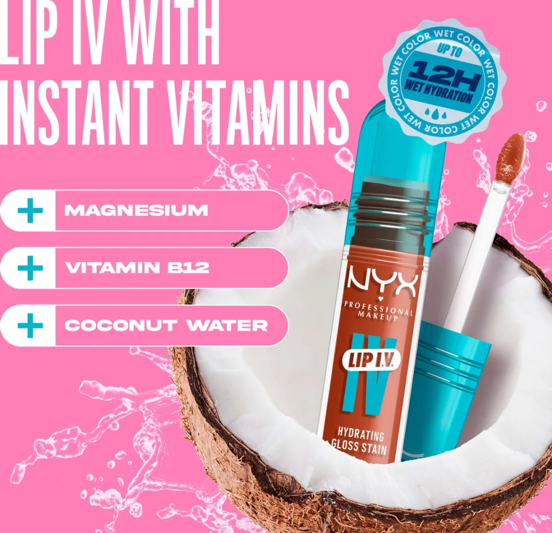 NYX Professional Makeup Lip IV 08 Drippin' In Rose Lipgloss - 5ml