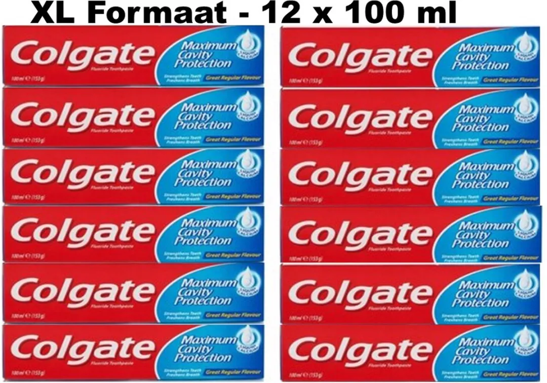 Colgate Maximum Cavity Protection Tandpasta 100ml - 12 Stuks