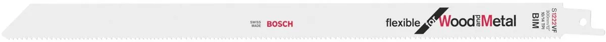 Bosch Reciprozaagblad S 1222 VF - Hout/Aluminium/Metaal - afbeelding 6 van 6