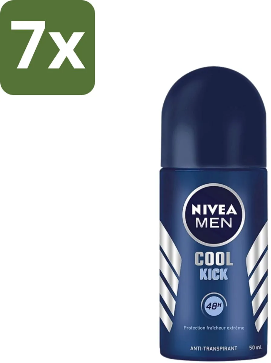 NIVEA Cool Kick Mannen Roll-on Deodorant 50ml - 7 Stuks