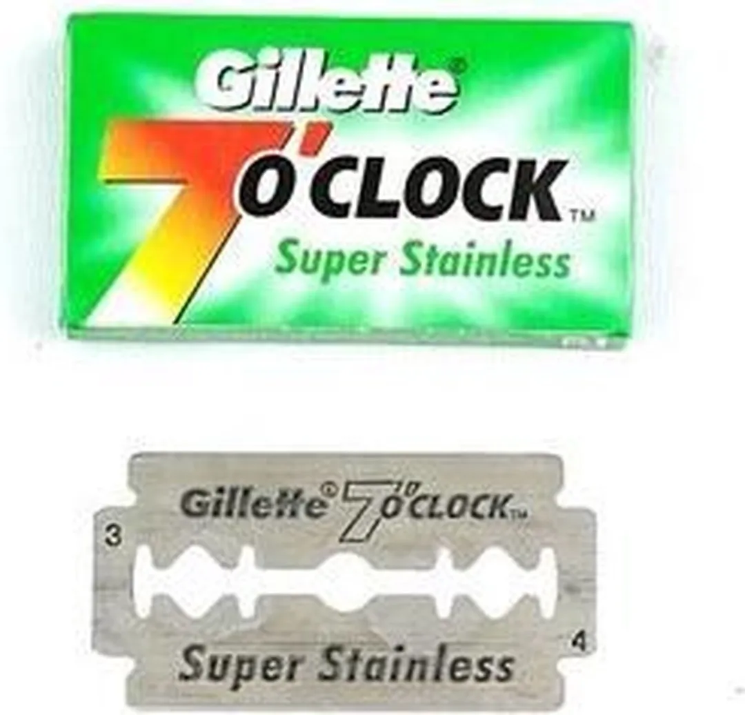 Gillette 7 O'clock Super Stainless Double Edge Bladen - 5 Stuks