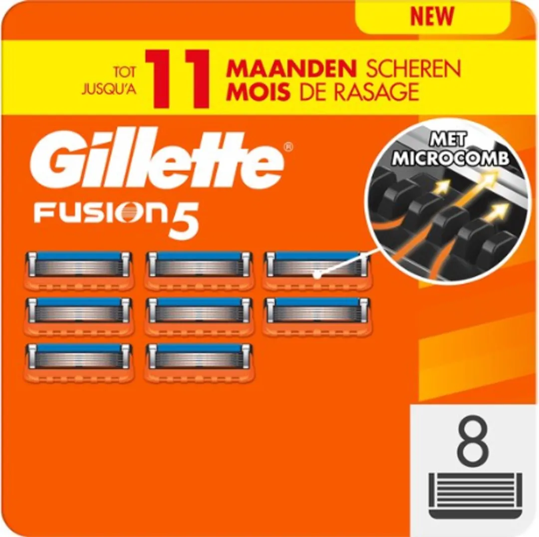 Gillette Fusion5 Scheermesjes 8 Stuks - 5 Bladen