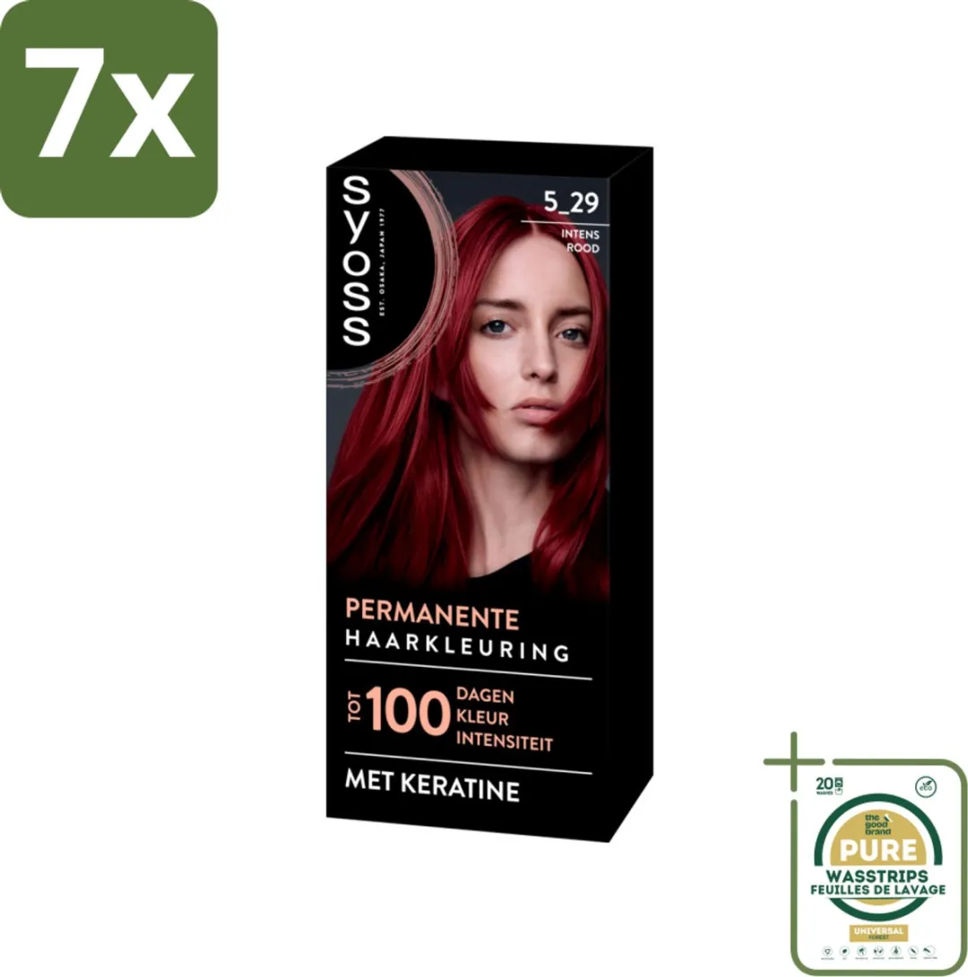 SYOSS Coloration 5-29 Intens Rood Haarverf 805ml - 7 Stuks