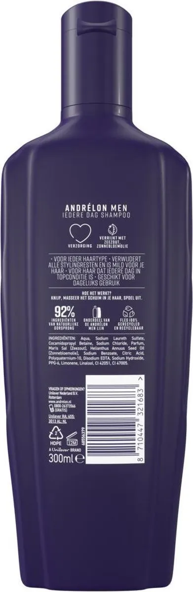 Andrélon For Men Iedere Dag Shampoo 300ml