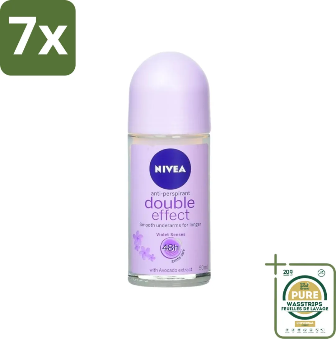 NIVEA Double Effect Deodorant Roller 50ml - 7x350ml