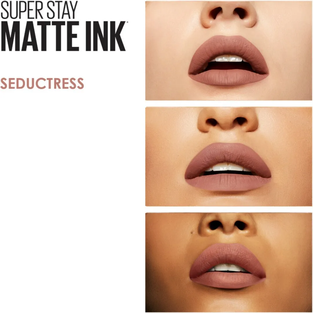 Maybelline SuperStay Matte Ink 65 Seductress Lipstick - 3 Stuks