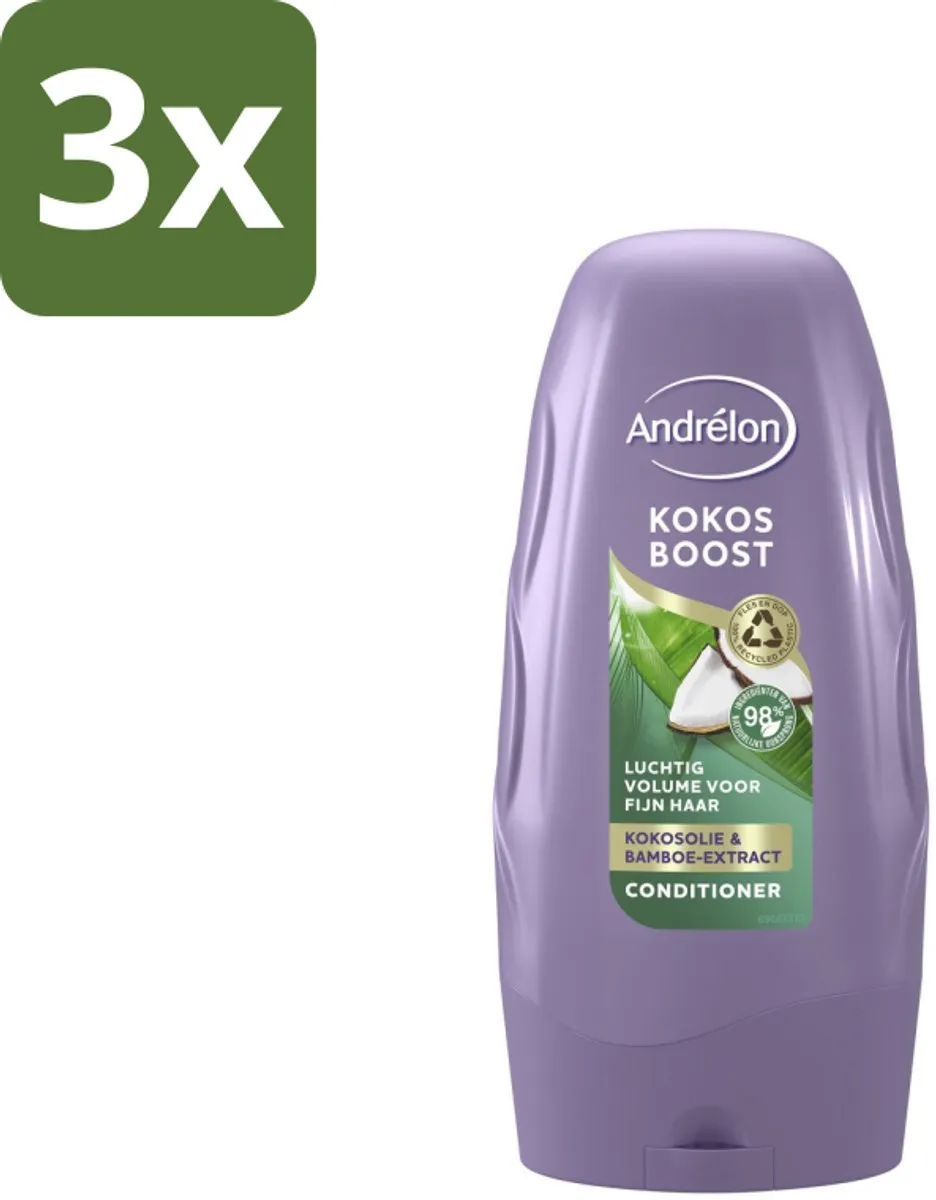 Andrélon Kokos Boost Conditioner 250ml - 3 Stuks