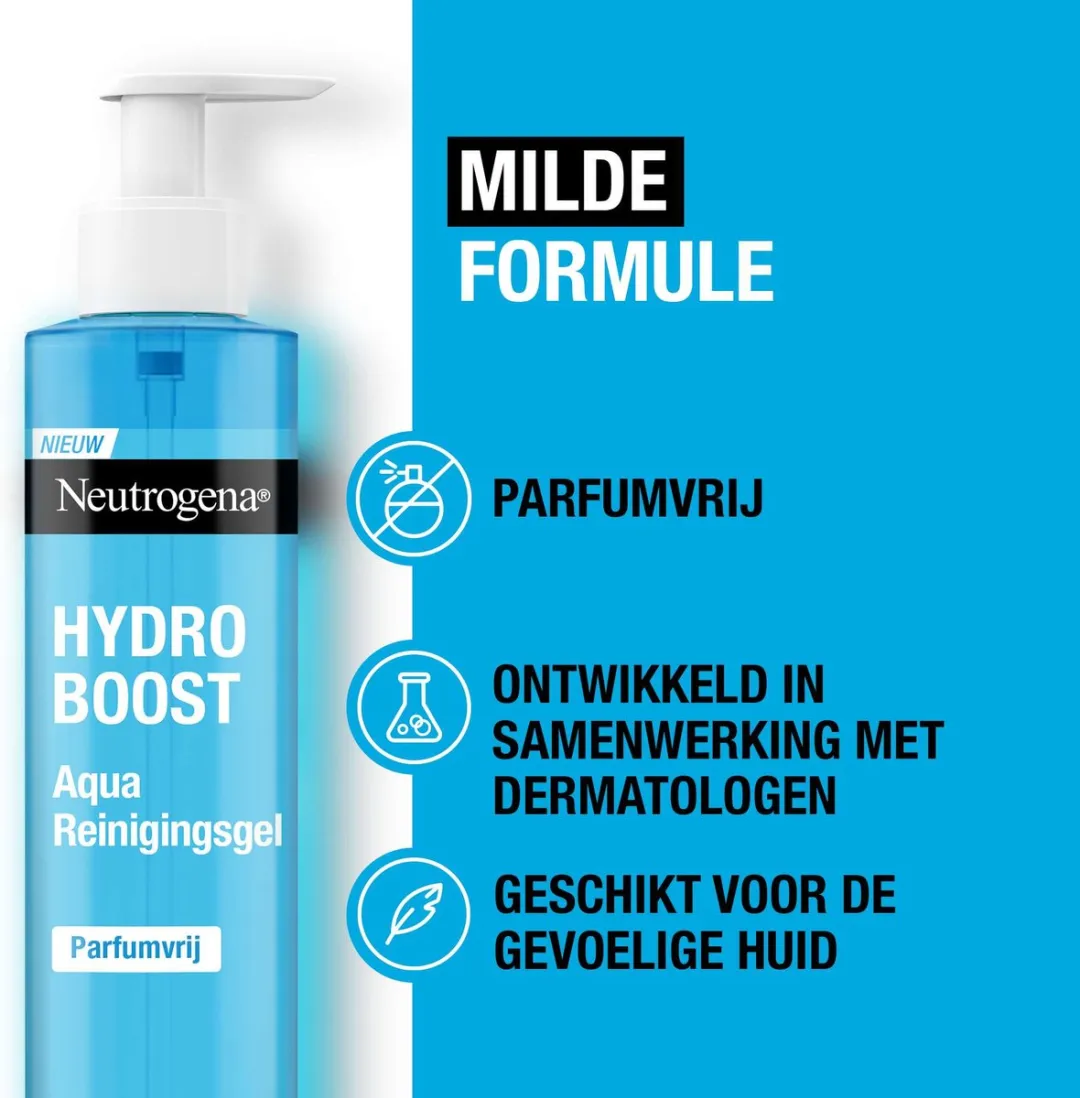 Neutrogena Hydro Boost Aqua Reinigingsgel 2x200ml - Parfumvrij
