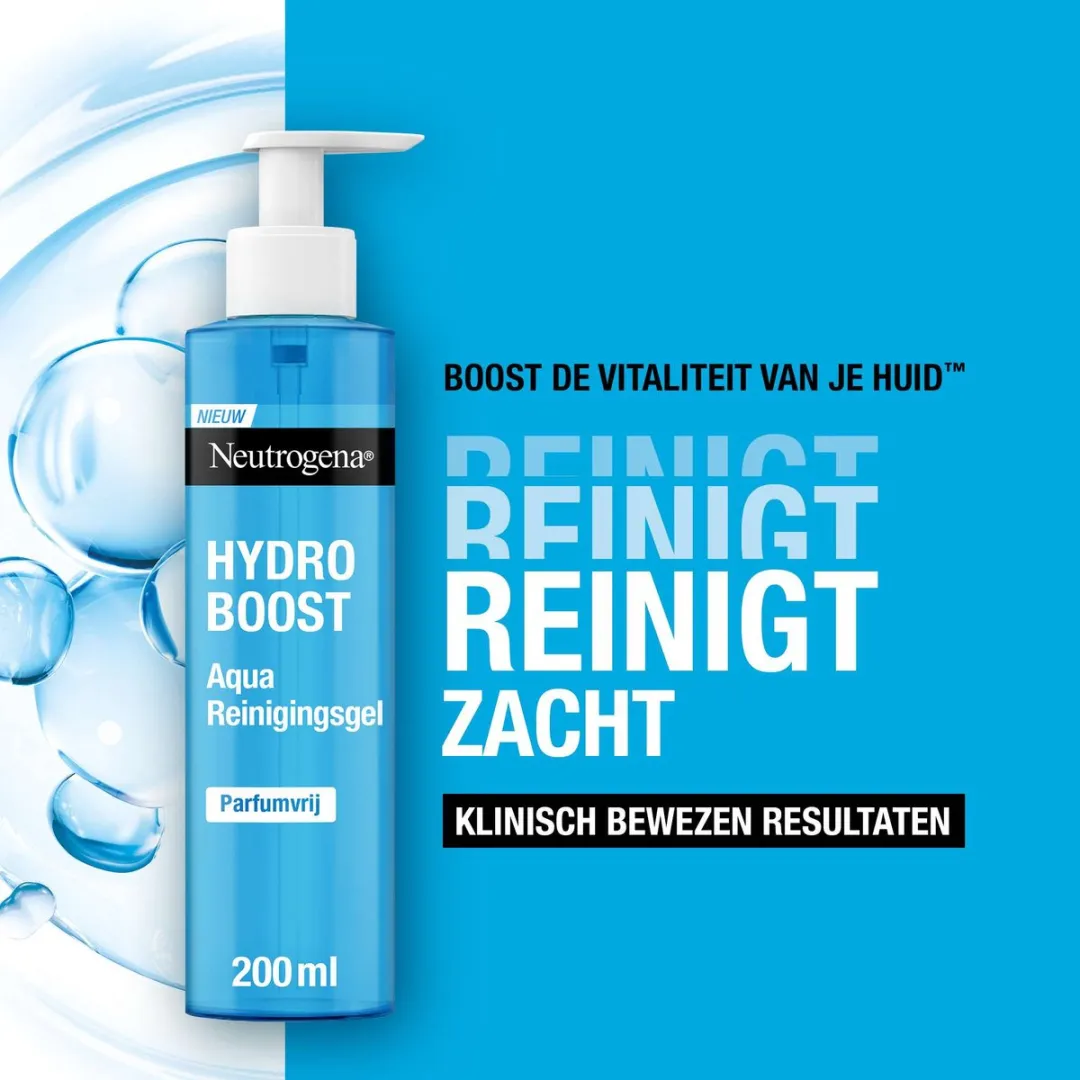 Neutrogena Hydro Boost Aqua Reinigingsgel 2x200ml - Parfumvrij