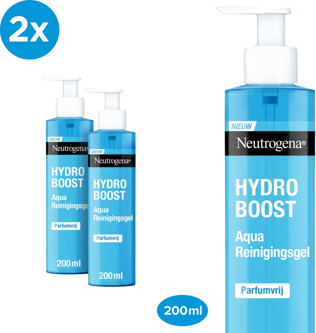 Neutrogena Hydro Boost Aqua Reinigingsgel 2x200ml