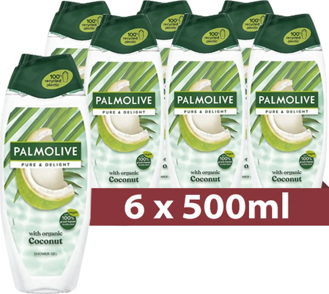 Palmolive Pure Coconut Douchegel 500ml - 6 Stuks