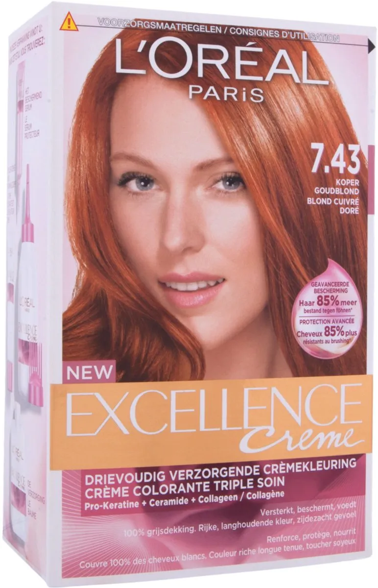 L'Oréal Paris Excellence Crème 7.43 Koper Goudblond