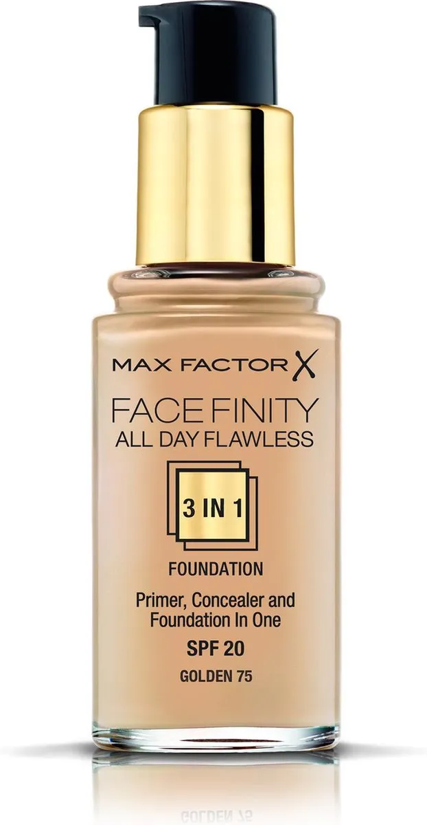 Max Factor Facefinity 3-in-1 Liquid Foundation 075 Golden - 30ml
