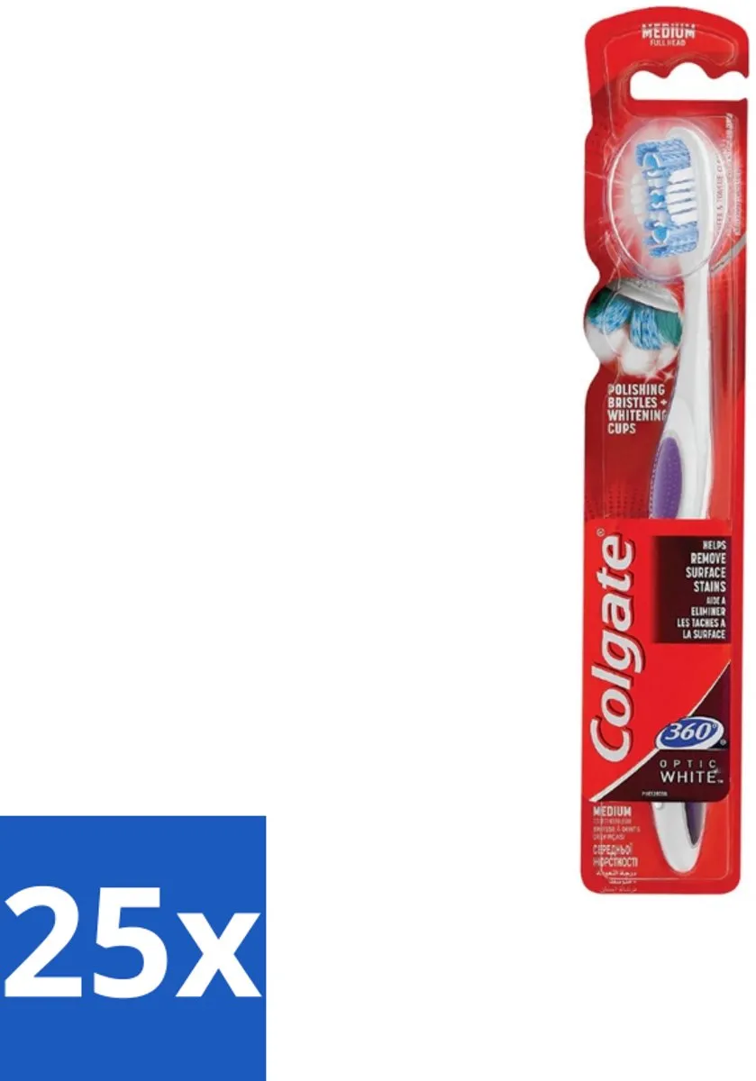 Colgate 360 Optic White Medium Tandenborstel