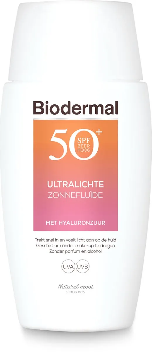 Biodermal Ultralichte Zonnefluïde SPF50+ 40ml - Gezicht