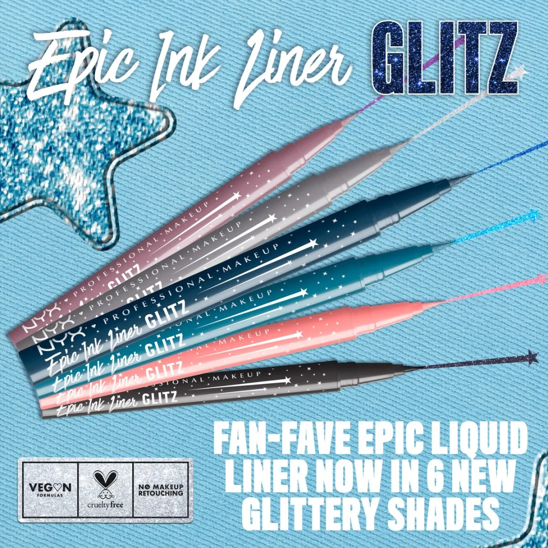 NYX Professional Makeup Epic Ink Liner Glitz - Metallic Denim Dazzle 1ml
