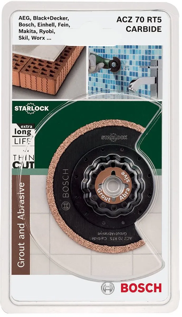 Bosch Starlock ACZ 70 RT5 Carbide RIFF Segmentzaagblad - 1 Stuk
