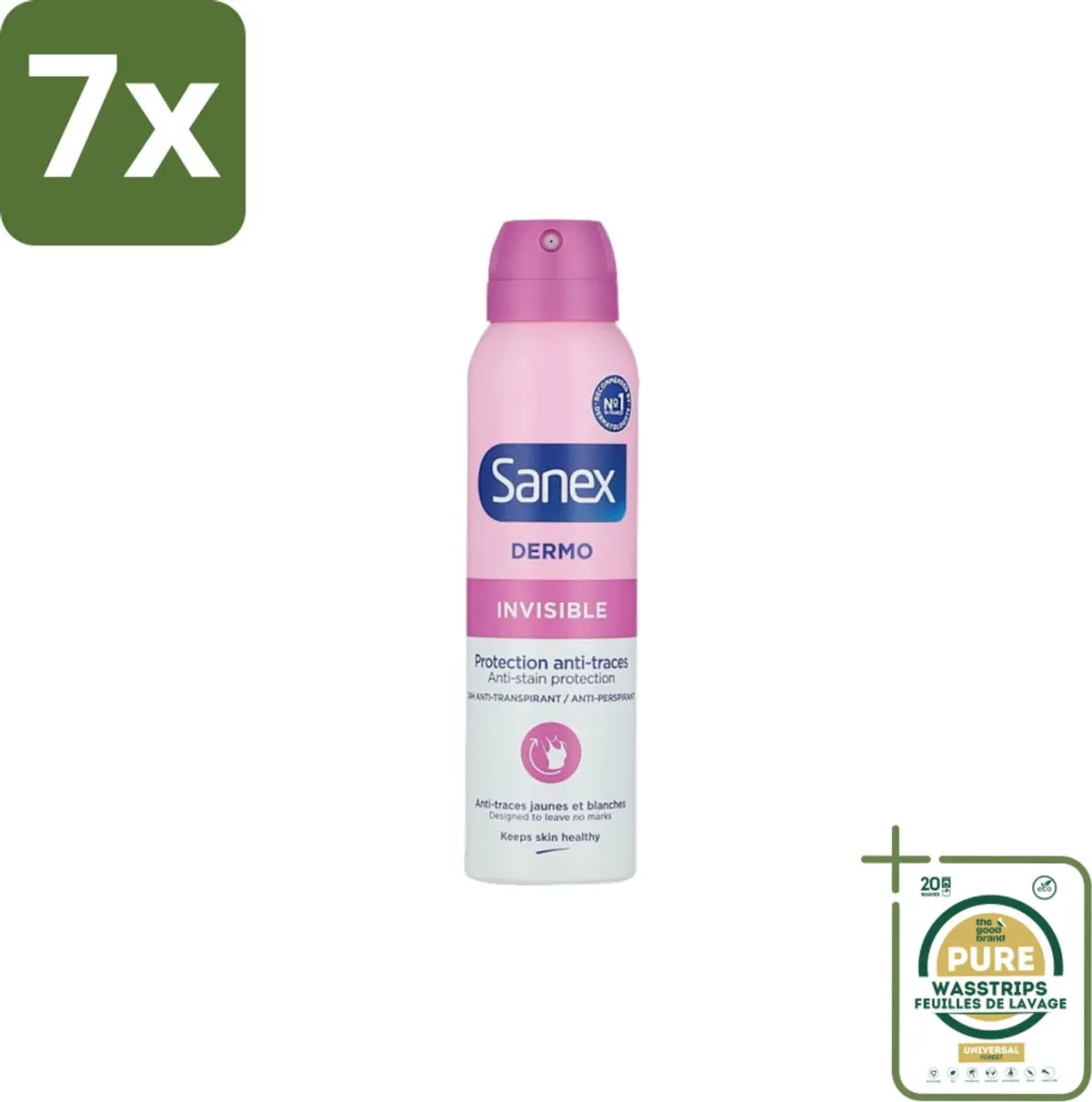 Sanex Dermo Invisible Deodorant Spray 150ml - 7 Stuks