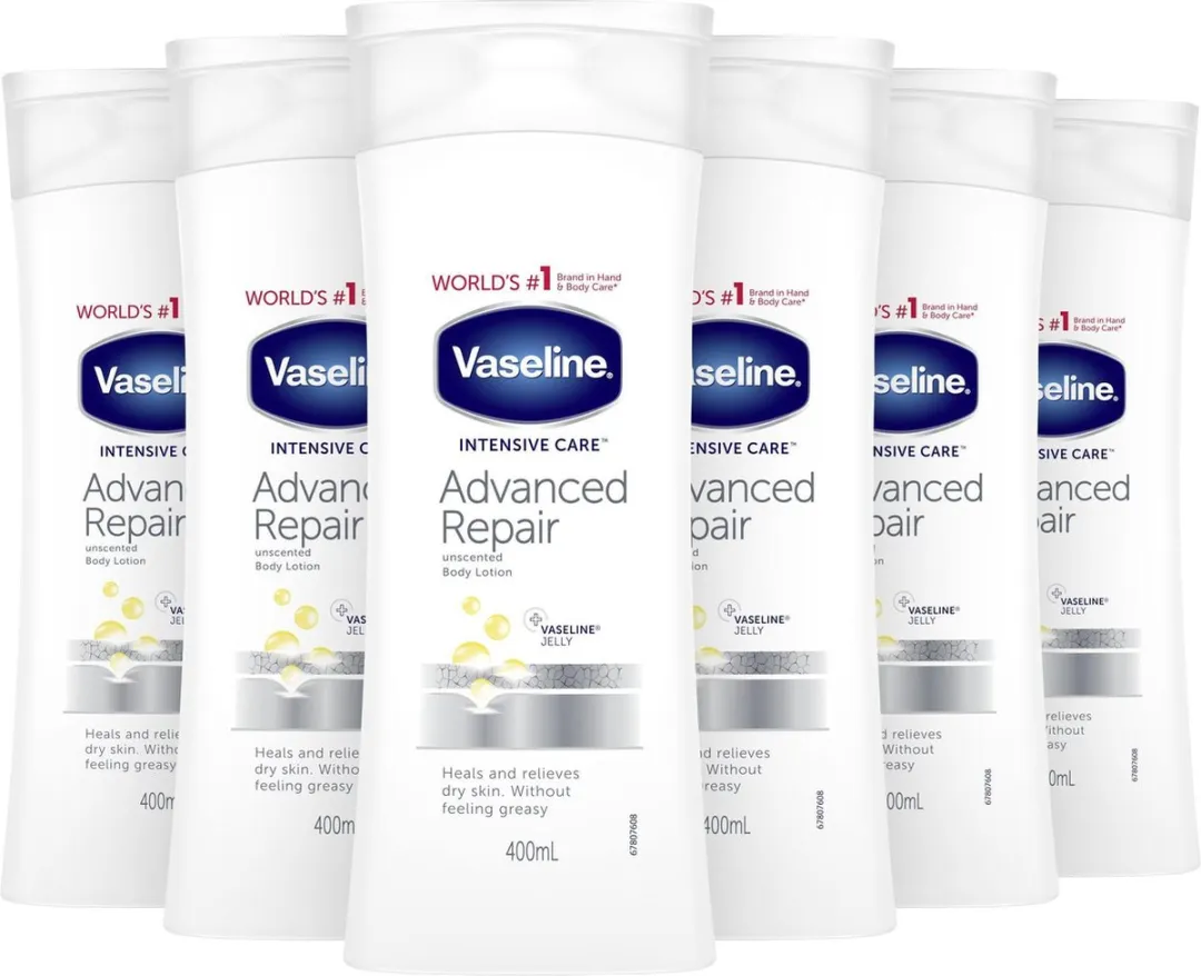 Vaseline Bodylotion Advanced Repair 400ml - 6 Stuks
