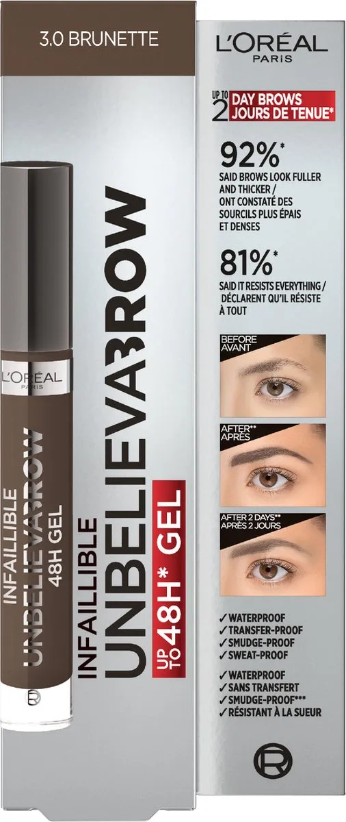 L'Oréal Paris Unbelieva'Brow Wenkbrauwgel 3.4ml - Brunette