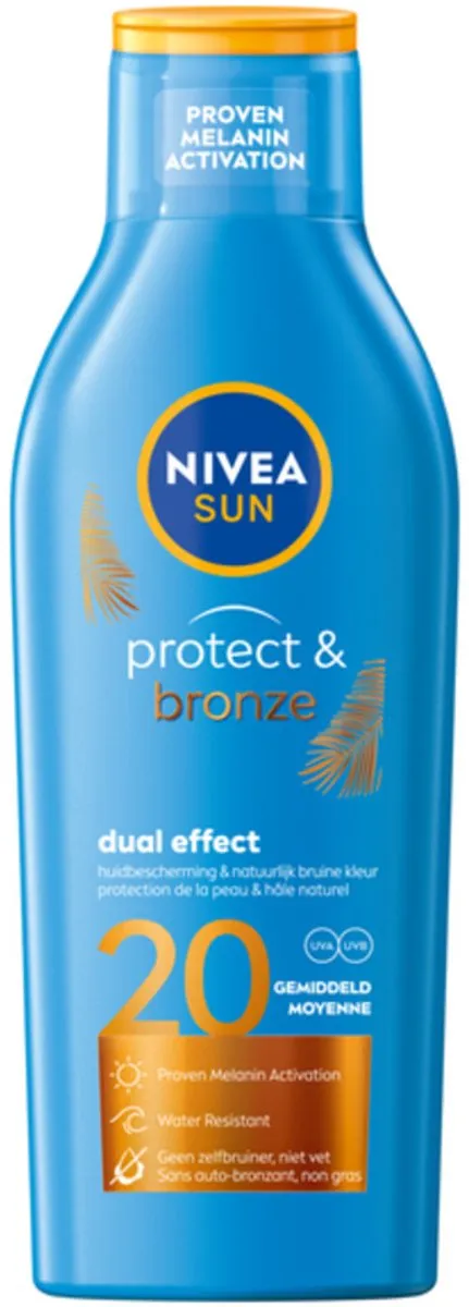 NIVEA Sun Protect & Bronze Zonnemelk SPF 20 - 3x200ml