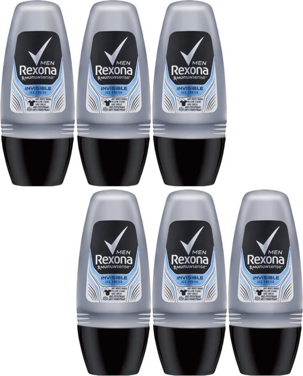 Rexona Men Deo Roller Invisible Ice - 6x50ml