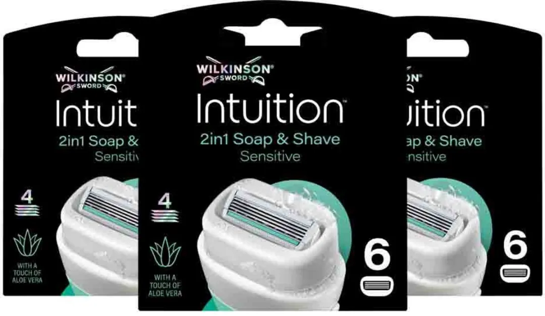Wilkinson Intuition 2in1 Navulmesjes - 24 Stuks (3x8) - Groen/Wit