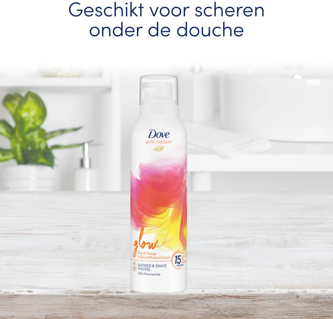 Dove Bath Therapy Glow Douche- & Scheerschuim 200ml - 6 Stuks