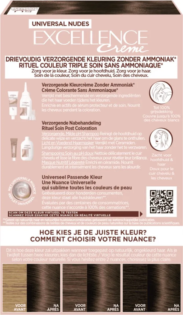 L'Oréal Paris Excellence Crème 5U Lichtbruin Permanent