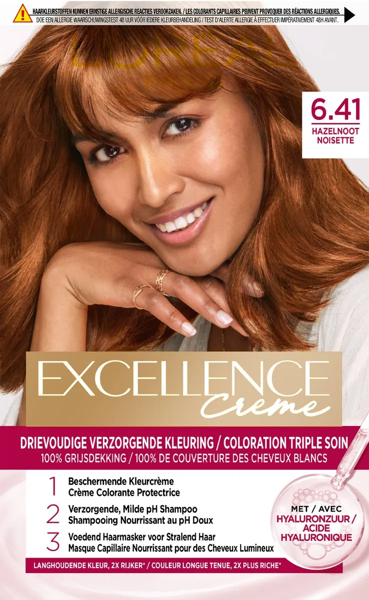 L'Oréal Paris Excellence Crème Hazelnoot 6.41 Haarverf