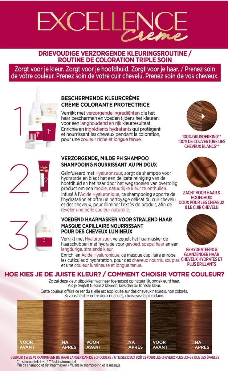 L'Oréal Paris Excellence Crème Hazelnoot 6.41 Haarverf - Licht Goudbruin