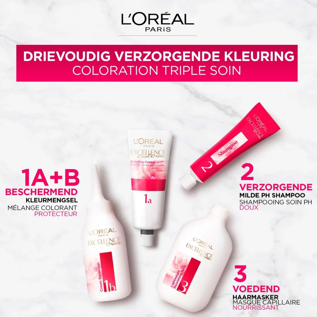 L'Oréal Paris Excellence Crème Hazelnoot 6.41 Haarverf - Licht Goudbruin