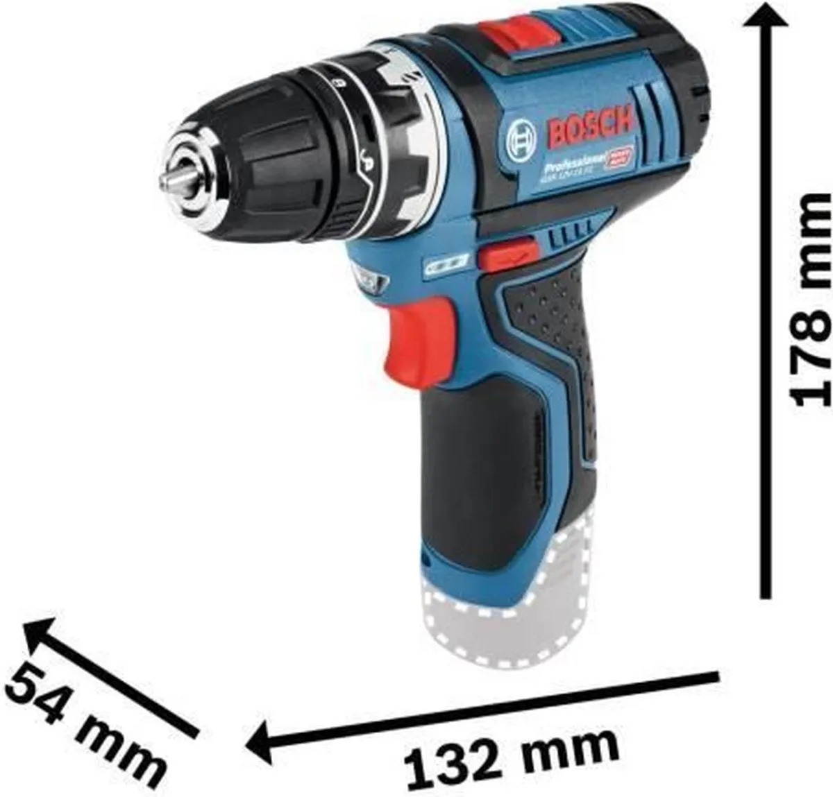 Bosch GSR 12V-15 Boormachine - 2 Accu's 2000mAh