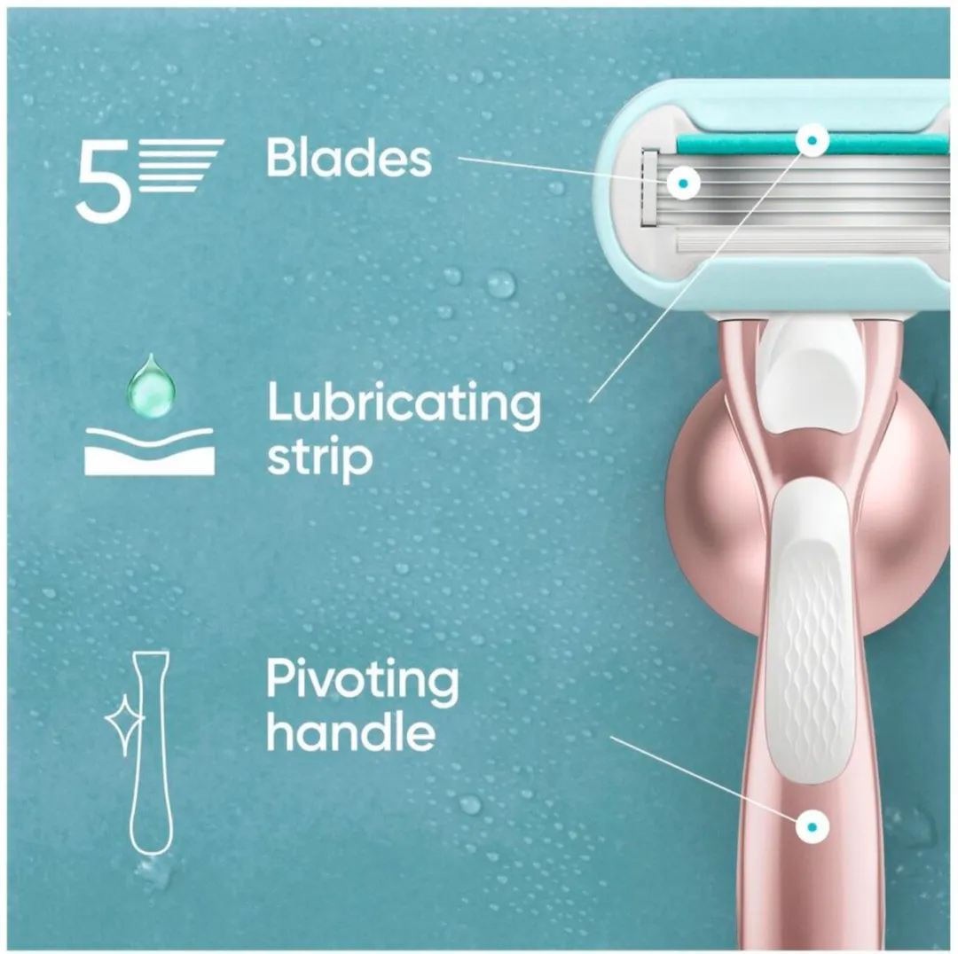 Gillette Venus Deluxe Smooth Sensitive Navulmesjes 5-Blad - 3 Stuks