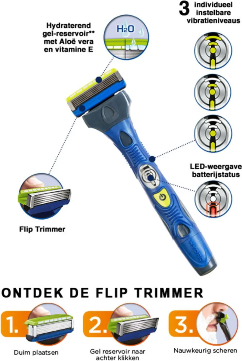 Wilkinson Sword Hydro 5 Scheermesjes - 4 Stuks - Blauw