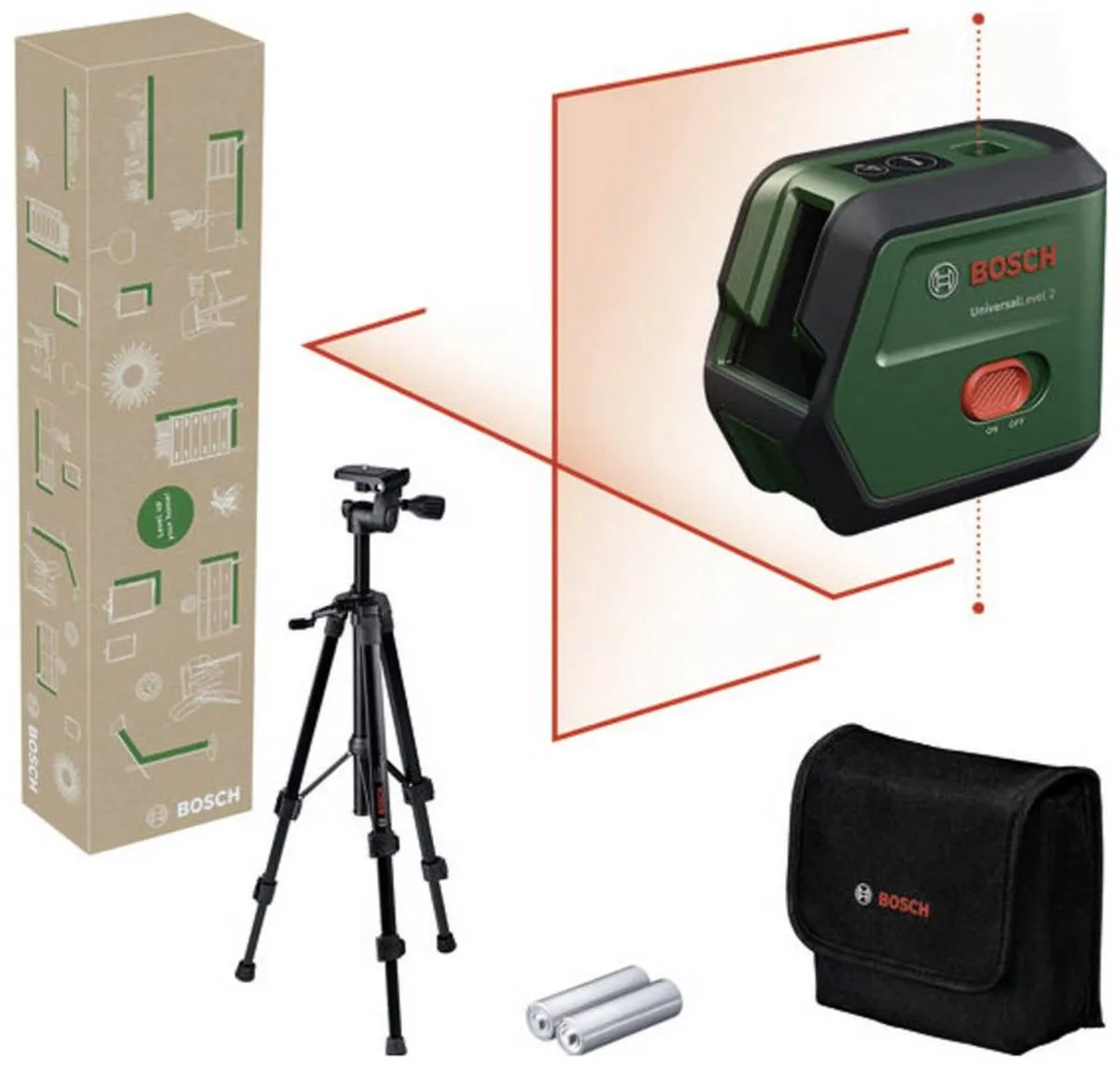 Bosch UniversalLevel 2 Set Kruislijnlaser 12m - Groen